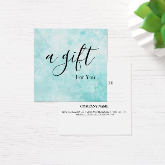 Einfache und moderne Geschenkgutschrift (Schreibtisch)