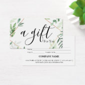 Einfache und moderne Geschenkgutschrift (Schreibtisch)