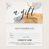 Einfache und moderne Geschenkgutschrift (Vorne & Hinten)