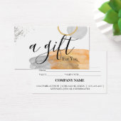 Einfache und moderne Geschenkgutschrift (Schreibtisch)