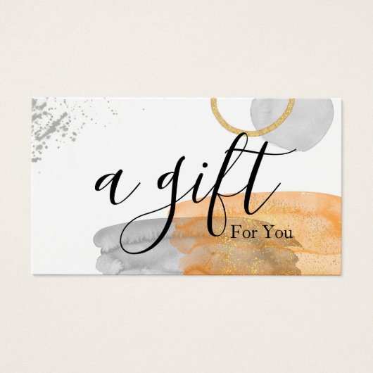 Einfache und moderne Geschenkgutschrift (Vorderseite)