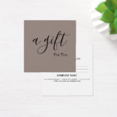 Einfache und moderne Geschenkgutschrift (Schreibtisch)