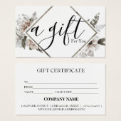 Einfache und moderne Geschenkgutschrift (Vorne & Hinten)