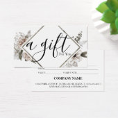 Einfache und moderne Geschenkgutschrift (Schreibtisch)