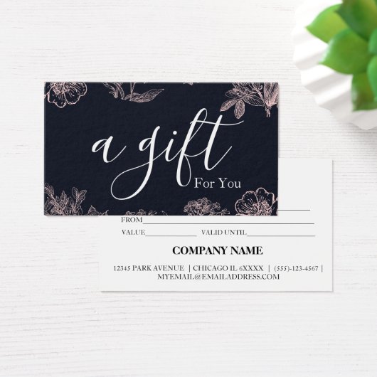 Einfache und moderne Geschenkgutschrift (Schreibtisch)