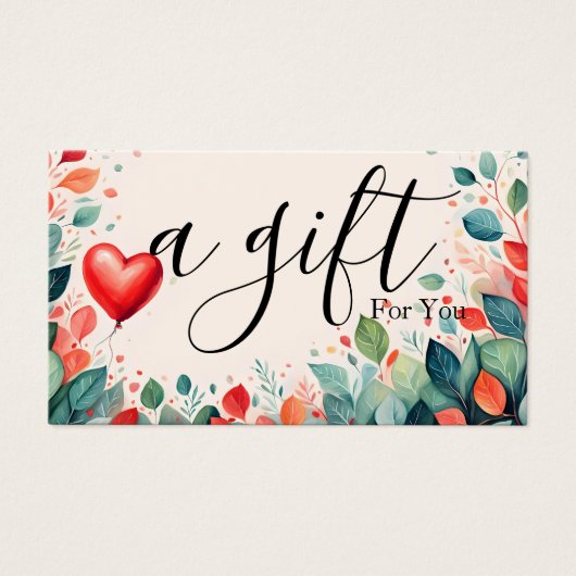 Einfache und moderne Geschenkgutschrift (Vorderseite)