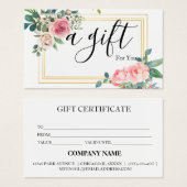 Einfache und moderne Geschenkgutschrift (Vorne & Hinten)