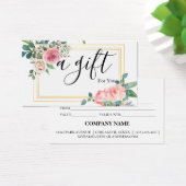 Einfache und moderne Geschenkgutschrift (Schreibtisch)