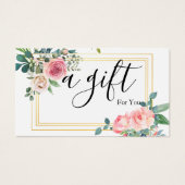 Einfache und moderne Geschenkgutschrift (Vorderseite)