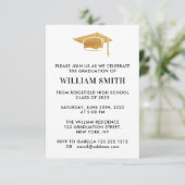 Einfache und moderne Graduierungspartei Einladung (Stehend Vorderseite)