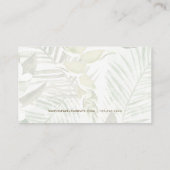 Einfache und moderne Green Palm Print Loyalty Card Treuekarte (Rückseite)