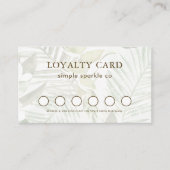 Einfache und moderne Green Palm Print Loyalty Card Treuekarte (Vorderseite)