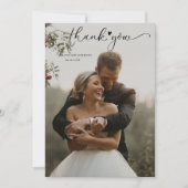 Einfache und moderne Hochzeit danke (Vorderseite)