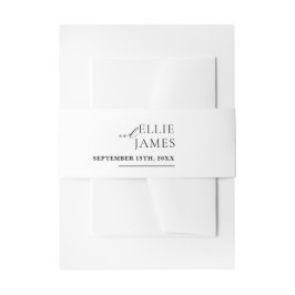 Einfache und moderne Hochzeit Einladungsbanderole