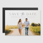 Einfache und moderne Hochzeit speichern Sie das Da Magnetkarte (Vorne/Hinten)