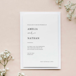 Einfache und moderne Hochzeit zeitgenössischer Fot Einladung