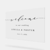 Einfache und moderne Hochzeitsempfehlung Acrylschild (Winkel)