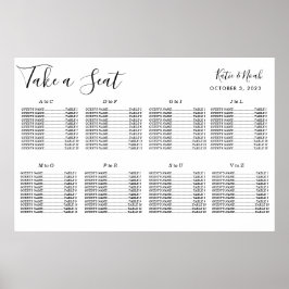 Einfache und moderne Hochzeitsstift Poster