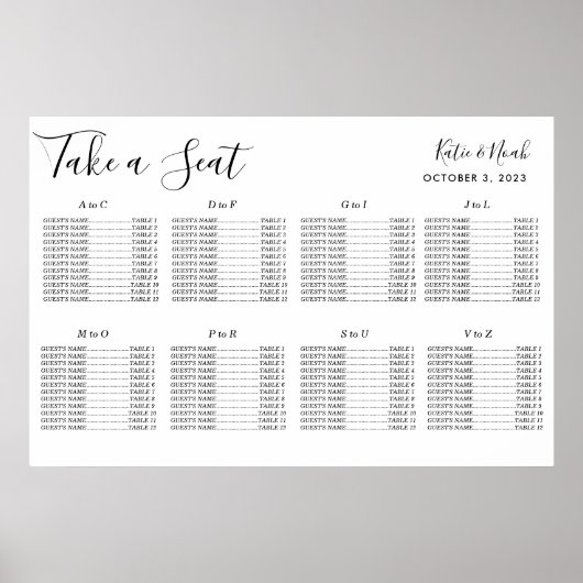 Einfache und moderne Hochzeitsstift Poster (Vorne)