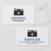Einfache und moderne Kamera-Ikone für Fotografen Visitenkarte (Vorne/Hinten)