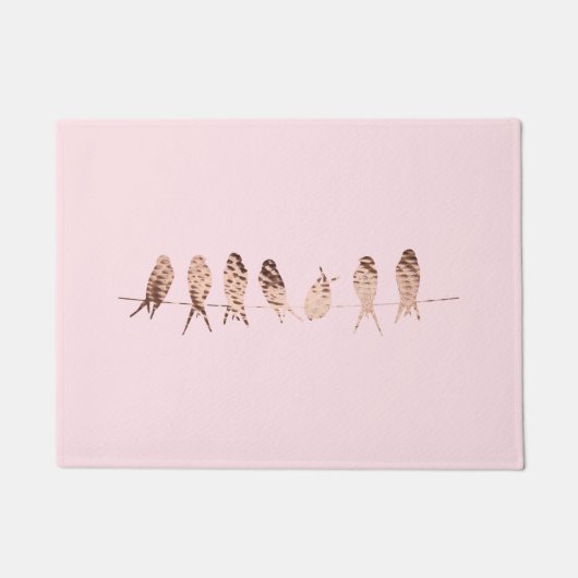 Einfache und moderne Kupfer-Vögel | Door Mat Fußmatte (Vorderseite)