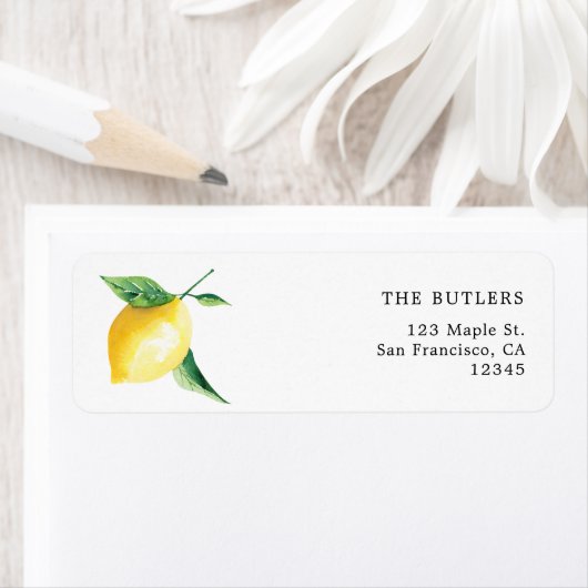 Einfache und moderne Lemon-Rücksendeadresse (Insitu)