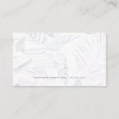 Einfache und moderne Lila Palm Print Loyalty Card Treuekarte (Rückseite)