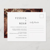 Einfache und moderne minimalistische Hochzeitsfoto Einladungspostkarte (Vorne/Hinten)