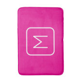 Einfache und moderne Monogramm | Rosa und Weiß Badematte (Vorderseite Vertikal)