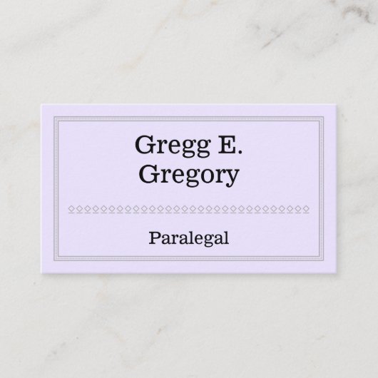Einfache und moderne Paralegal Business Card Visitenkarte (Vorderseite)