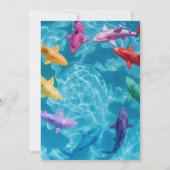 Einfache und moderne Party Einladung am Pool (Rückseite)