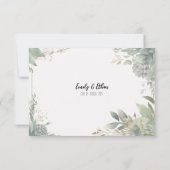 Einfache und moderne Personalisierte Hochzeit Viel Dankeskarte (Rückseite)