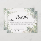 Einfache und moderne Personalisierte Hochzeit Viel Dankeskarte (Vorne/Hinten)