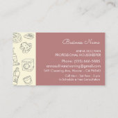 Einfache und moderne Reinigungsdienste Visitenkarte (Rückseite)