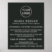 Einfache und moderne Reiseagentur Werbung Poster (Vorne)