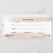 Einfache und moderne Rosa-Gutscheinkarte (Rückseite)