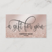 Einfache und moderne Rose Gold Certificate-Geschen Visitenkarte (Vorderseite)