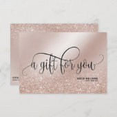 Einfache und moderne Rose - Gutscheinkarte (Vorne/Hinten)