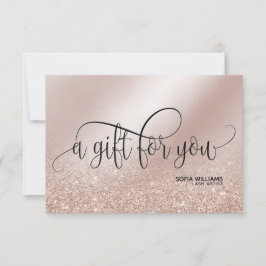 Einfache und moderne Rose - Gutscheinkarte