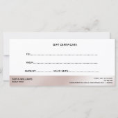 Einfache und moderne Rose - Gutscheinkarte (Rückseite)