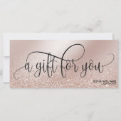 Einfache und moderne Rose - Gutscheinkarte (Vorderseite)