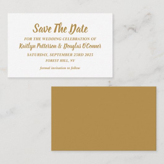 Einfache und moderne, Save the Date Card Visitenkarte (Vorne/Hinten)