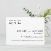 Einfache und moderne Save the Date-Einladung Date (Stehend Vorderseite)