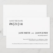 Einfache und moderne Save the Date-Einladung Date (Vorne/Hinten)