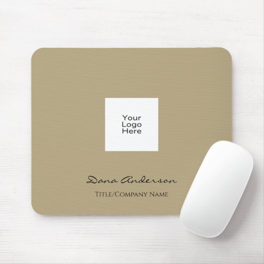 Einfache und moderne Schwarz-Tan-Mousepad Mousepad (Mit Mouse)