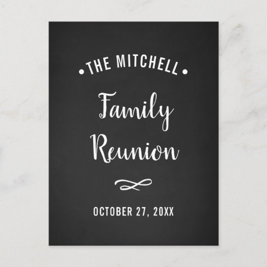 Einfache und moderne Wiedersehen | Kabelbrett-Look Einladungspostkarte (Vorderseite)