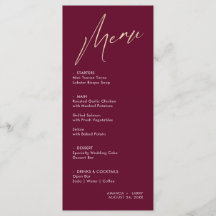 Einfache und moderne Wine and Gold Wedding Card