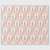 Einfache und Niedliche Babydusche pink Geschenkpapier (Flach)