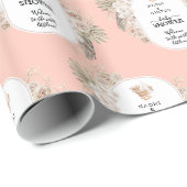 Einfache und Niedliche Babydusche pink Geschenkpapier (Rolleneckpunkt)
