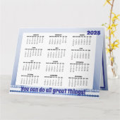 Einfache und Niedliche Kalender 2025 Faltkarte Karte (Gelbe Blume)